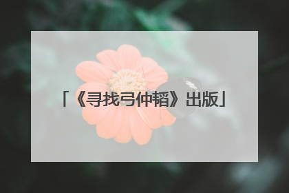 《寻找弓仲韬》出版