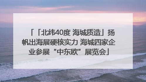 「北纬40度 海城质造」扬帆出海展硬核实力 海城四家企业参展“中东欧”展览会
