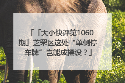 「大小快评第1060期」芝罘区这处“单侧停车牌”岂能成摆设？