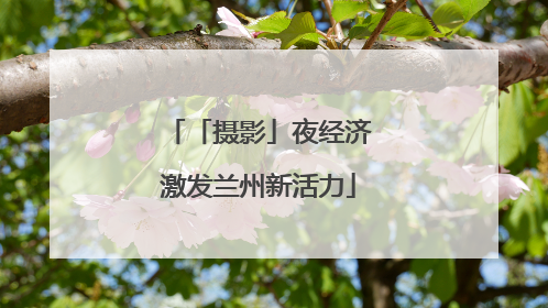 「摄影」夜经济激发兰州新活力