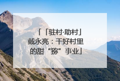 「驻村·助村」戴永亮：干好村里的甜“猕”事业