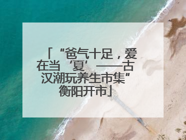 “爸气十足，爱在当‘夏’——古汉潮玩养生市集”衡阳开市