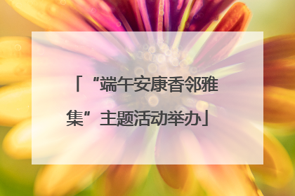 “端午安康香邻雅集”主题活动举办
