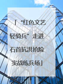 “红色文艺轻骑兵”走进石首抗洪抢险实战练兵场
