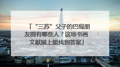 “三苏”父子的巴蜀朋友圈有哪些人？这场书画文献展上能找到答案
