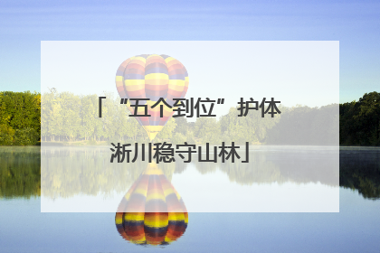 “五个到位”护体 淅川稳守山林