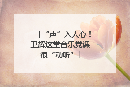 “声”入人心！卫辉这堂音乐党课很“动听”