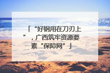 “好钢用在刀刃上”，广西筑牢资源要素“保障网”