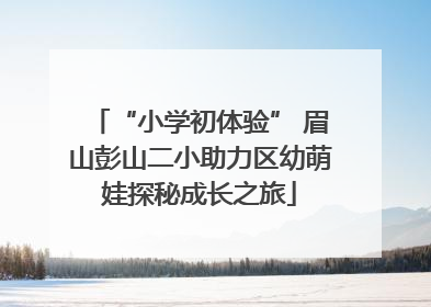 “小学初体验” 眉山彭山二小助力区幼萌娃探秘成长之旅