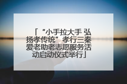 “小手拉大手 弘扬孝传统”孝行三秦爱老助老志愿服务活动启动仪式举行