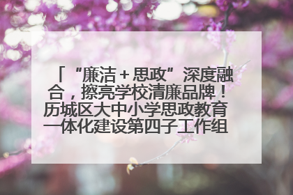 “廉洁＋思政”深度融合，擦亮学校清廉品牌！历城区大中小学思政教育一体化建设第四子工作组举行共建活动