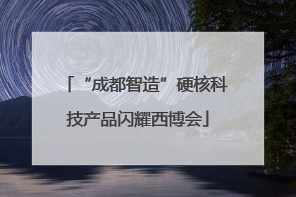 “成都智造”硬核科技产品闪耀西博会