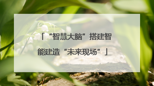 “智慧大脑”搭建智能建造“未来现场”