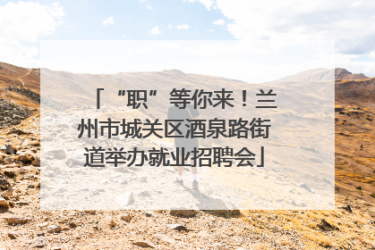 “职”等你来！兰州市城关区酒泉路街道举办就业招聘会