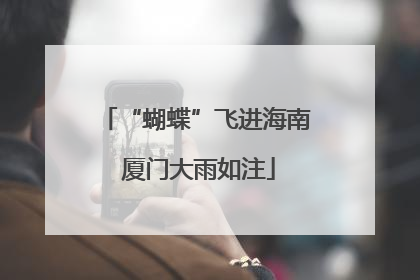 “蝴蝶”飞进海南 厦门大雨如注