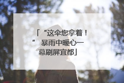 “这伞您拿着！” 暴雨中暖心一幕刷屏宜都