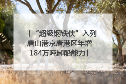 “超级钢铁侠”入列 唐山港京唐港区年增184万吨卸船能力