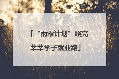“雨露计划”照亮莘莘学子就业路