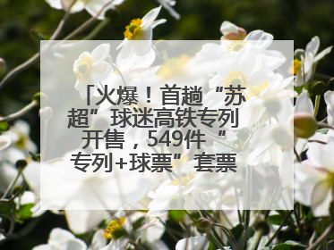 火爆！首趟“苏超”球迷高铁专列开售，549件“专列+球票”套票半小时售罄