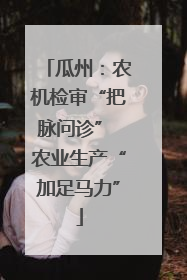 瓜州：农机检审“把脉问诊” 农业生产“加足马力”