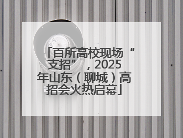 百所高校现场“支招”，2025年山东（聊城）高招会火热启幕