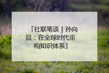 社联笔谈｜孙向晨：在全球时代重构知识体系