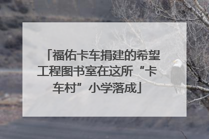 福佑卡车捐建的希望工程图书室在这所“卡车村”小学落成