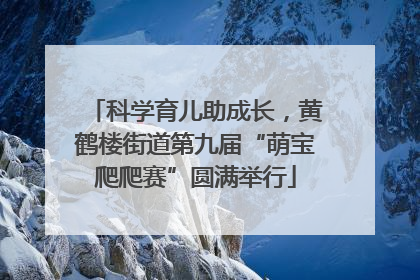 科学育儿助成长，黄鹤楼街道第九届“萌宝爬爬赛”圆满举行