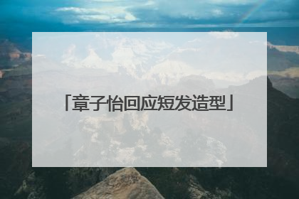 章子怡回应短发造型