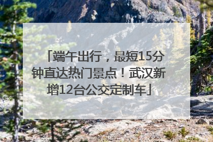 端午出行，最短15分钟直达热门景点！武汉新增12台公交定制车