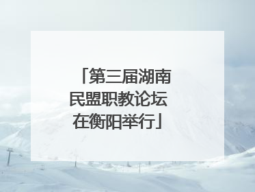 第三届湖南民盟职教论坛在衡阳举行