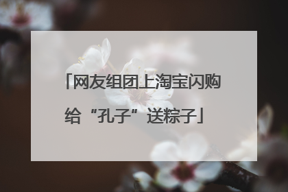 网友组团上淘宝闪购给“孔子”送粽子