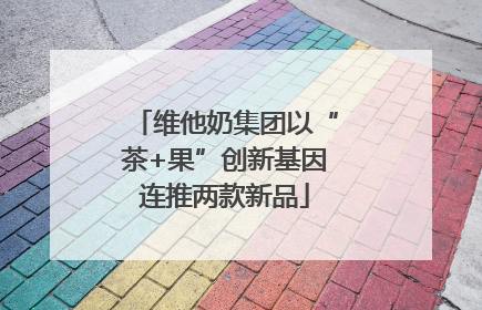 维他奶集团以“茶+果”创新基因连推两款新品