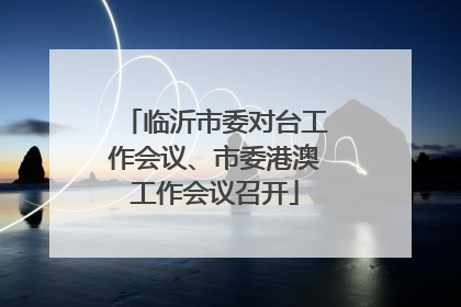 临沂市委对台工作会议、市委港澳工作会议召开
