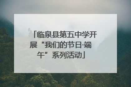 临泉县第五中学开展“我们的节日·端午”系列活动
