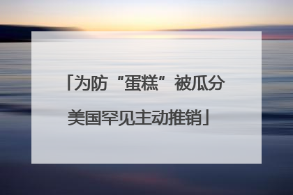 为防“蛋糕”被瓜分 美国罕见主动推销