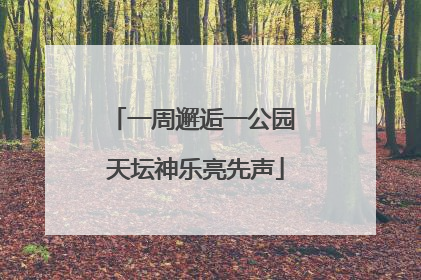 一周邂逅一公园 天坛神乐亮先声