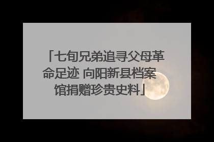 七旬兄弟追寻父母革命足迹 向阳新县档案馆捐赠珍贵史料