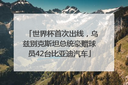 世界杯首次出线，乌兹别克斯坦总统豪赠球员42台比亚迪汽车