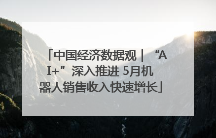 中国经济数据观｜“AI+”深入推进 5月机器人销售收入快速增长