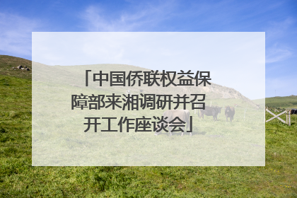 中国侨联权益保障部来湘调研并召开工作座谈会