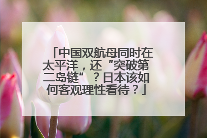 中国双航母同时在太平洋，还“突破第二岛链”？日本该如何客观理性看待？