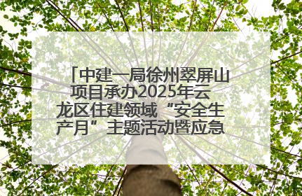 中建一局徐州翠屏山项目承办2025年云龙区住建领域“安全生产月”主题活动暨应急救援演练观摩会