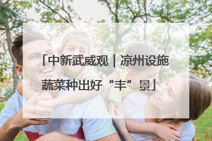 中新武威观｜凉州设施蔬菜种出好“丰”景