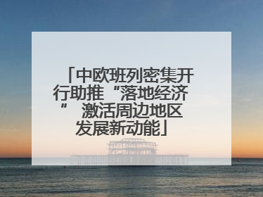 中欧班列密集开行助推“落地经济” 激活周边地区发展新动能