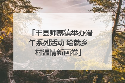 丰县师寨镇举办端午系列活动 绘就乡村温情新画卷