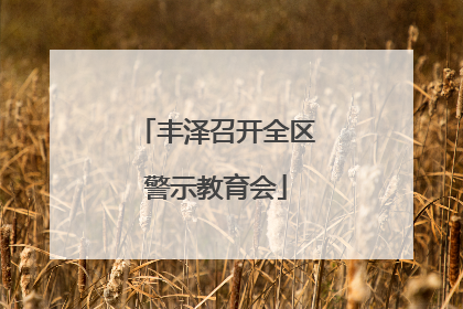 丰泽召开全区警示教育会