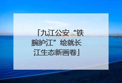 九江公安“铁腕护江”绘就长江生态新画卷