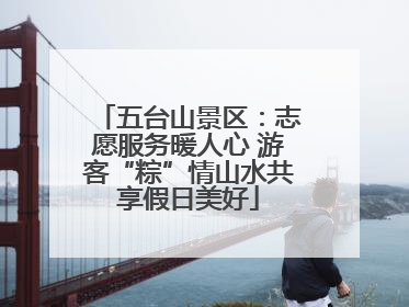 五台山景区：志愿服务暖人心 游客“粽”情山水共享假日美好