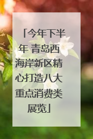 今年下半年 青岛西海岸新区精心打造八大重点消费类展览